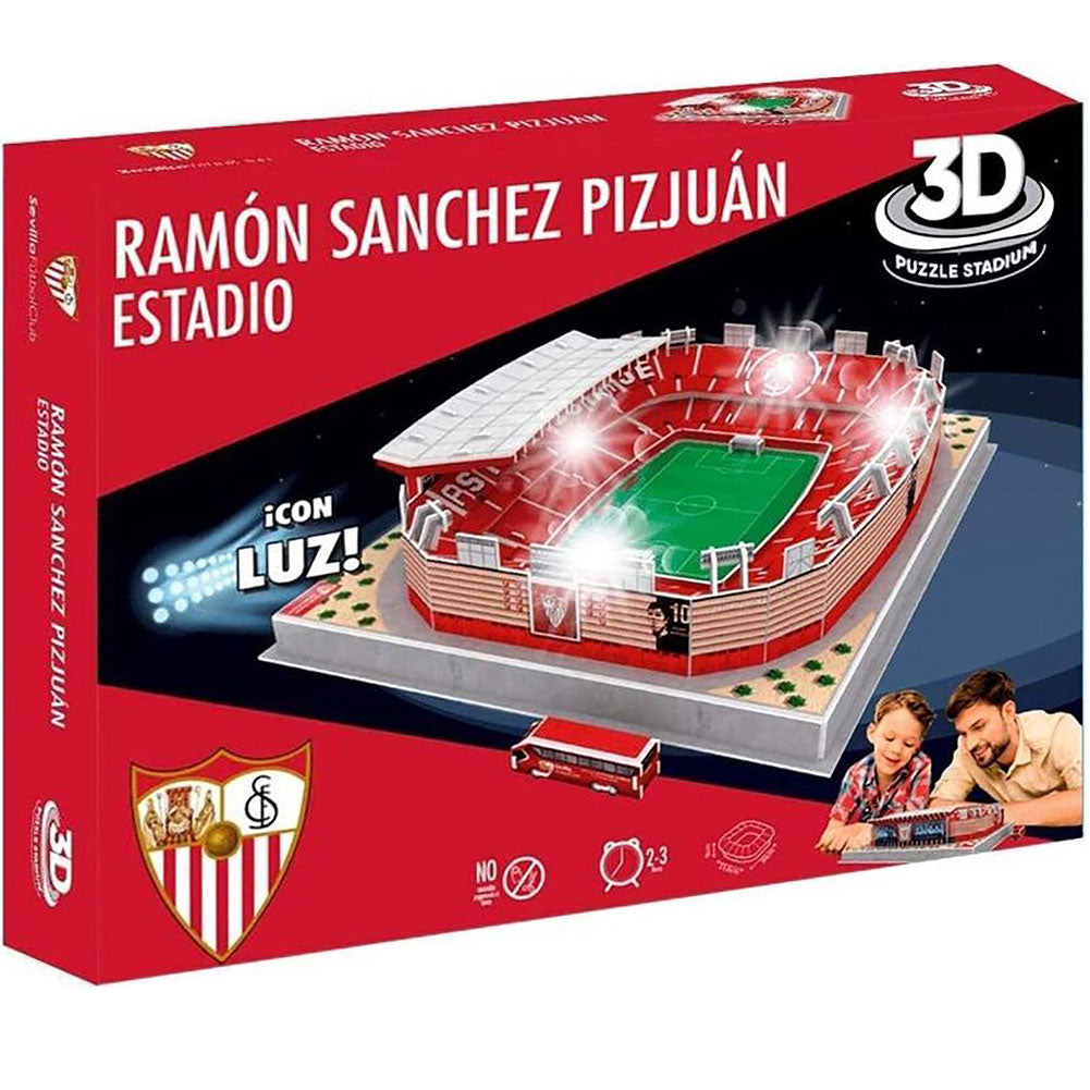 Sevilla FC 3D Stadium Puzzle with LED Lights - Build the Ramón Sánchez Pizjuán Estadio