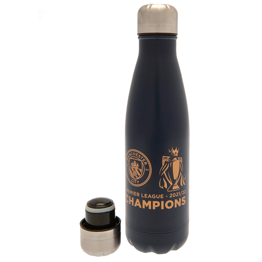 Manchester City FC Premier League Champions Thermal Flask - Officially licensed merchandise.