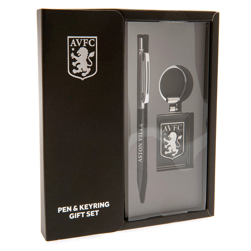 Aston Villa FC Pen & Keyring Set - Officially licensed merchandise.