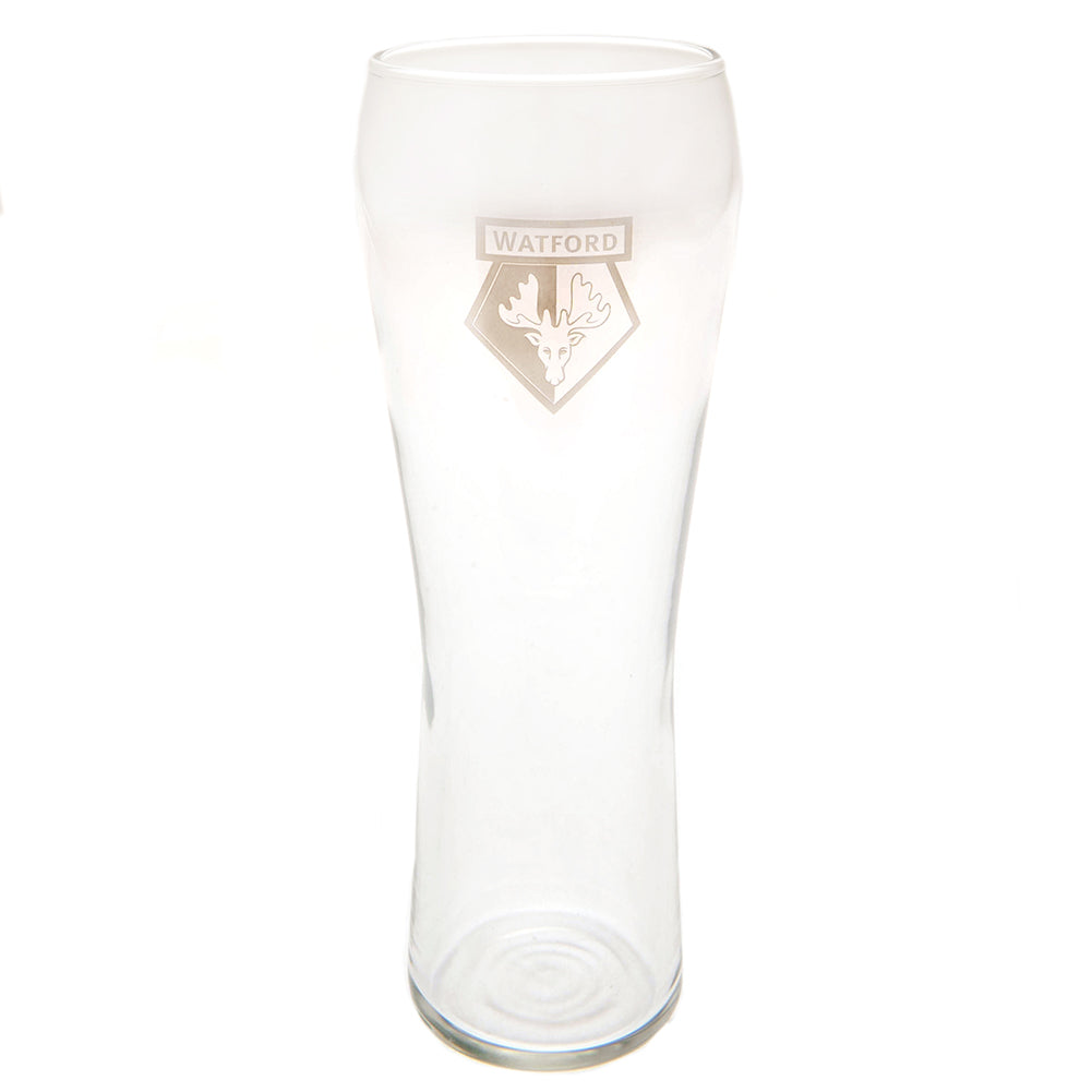 Watford FC Pilsner Pint Glass EC - Officially licensed merchandise.