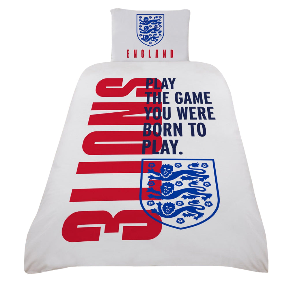 England FA Single Duvet Set - Officially licensed merchandise.