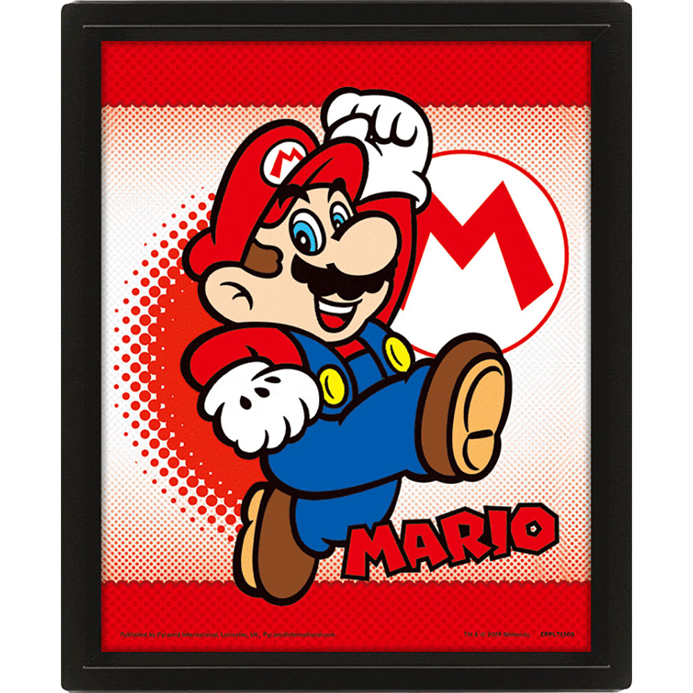 Super Mario Framed 3D Picture Yoshi - Officially licensed merchandise.