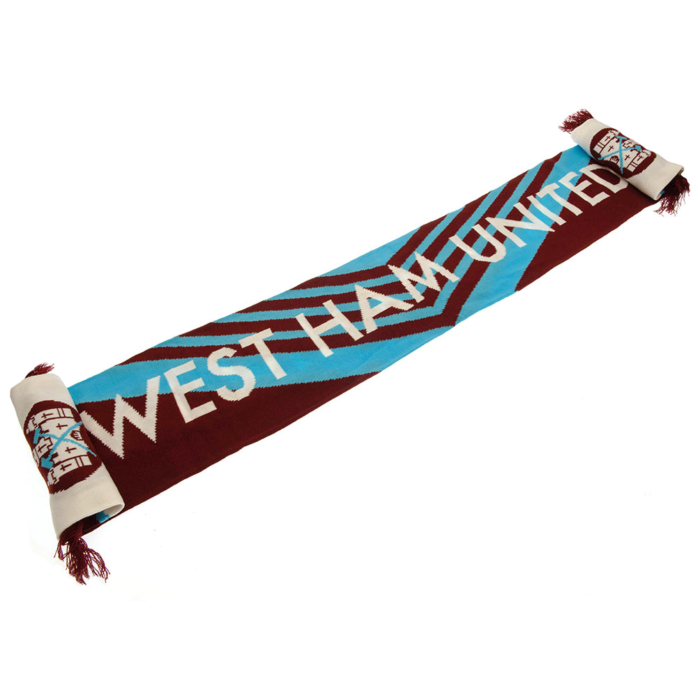 West Ham United FC Retro 1976 Scarf - Officially licensed merchandise.