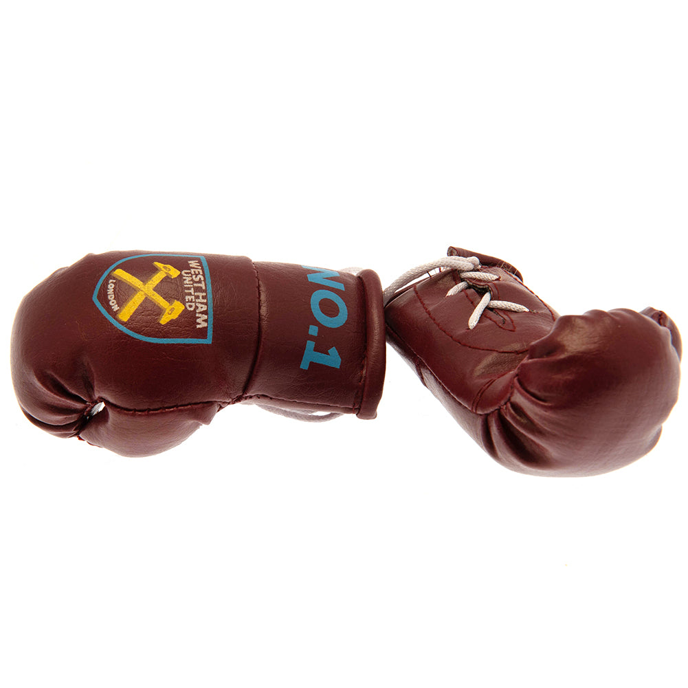 West Ham United FC Mini Boxing Gloves - Officially licensed merchandise.