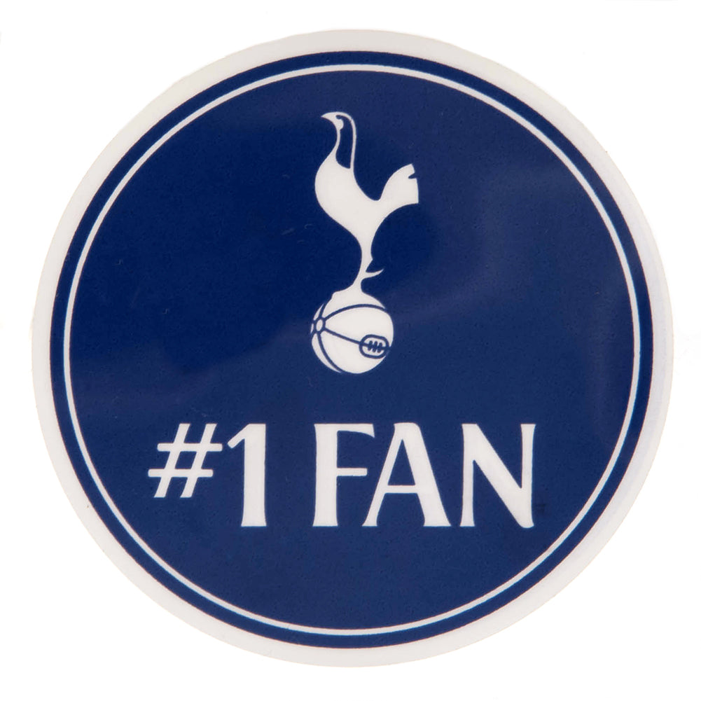 Tottenham Hotspur FC Single Car Sticker No. 1 Fan - Officially licensed merchandise.