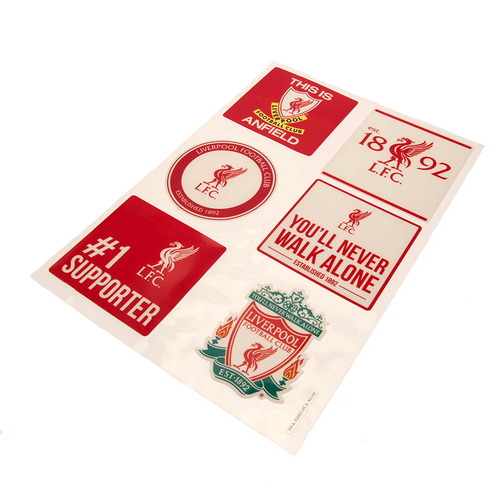 Liverpool FC Car Decal Set - Officially licensed merchandise.