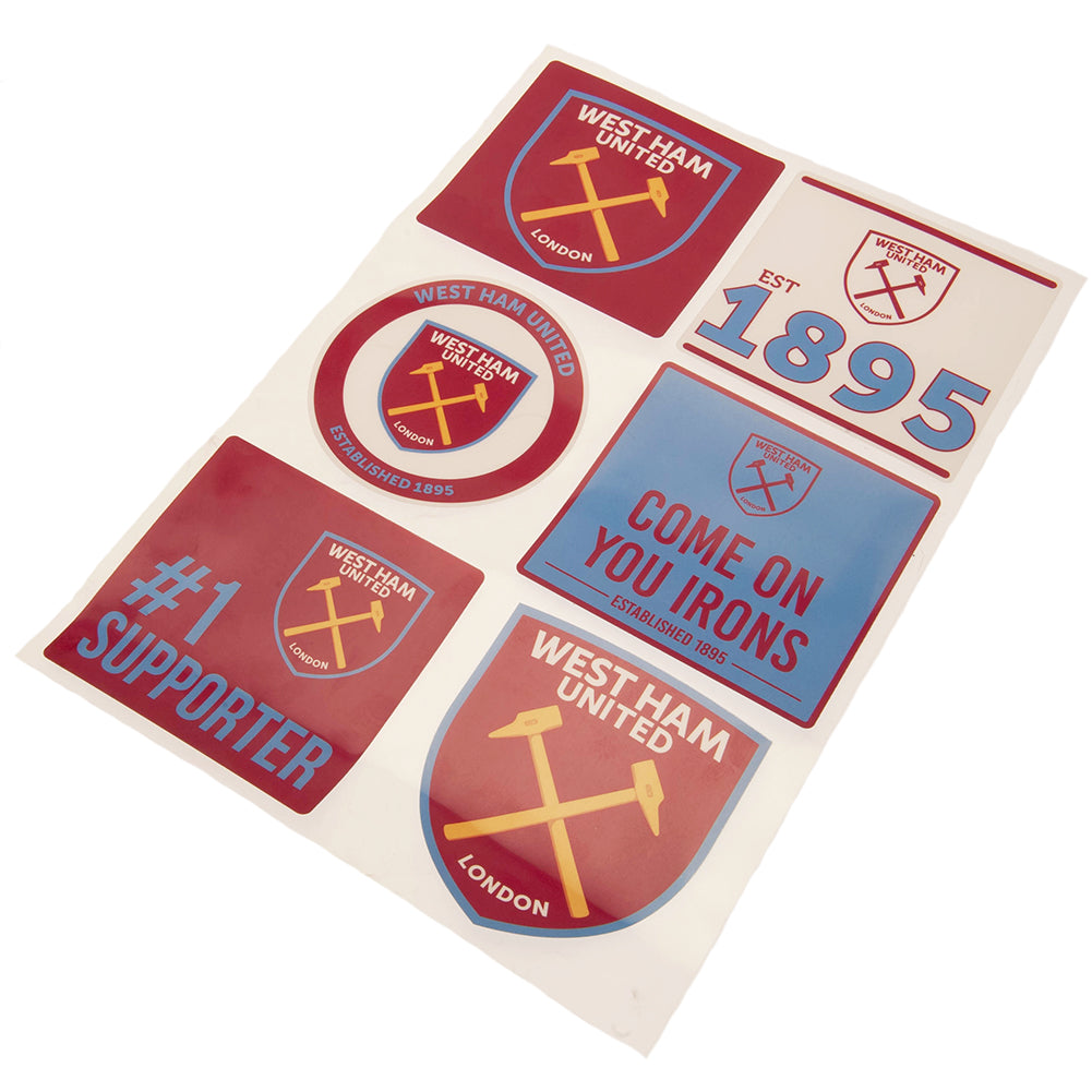 West Ham United FC Car Decal Set - Officially licensed merchandise.