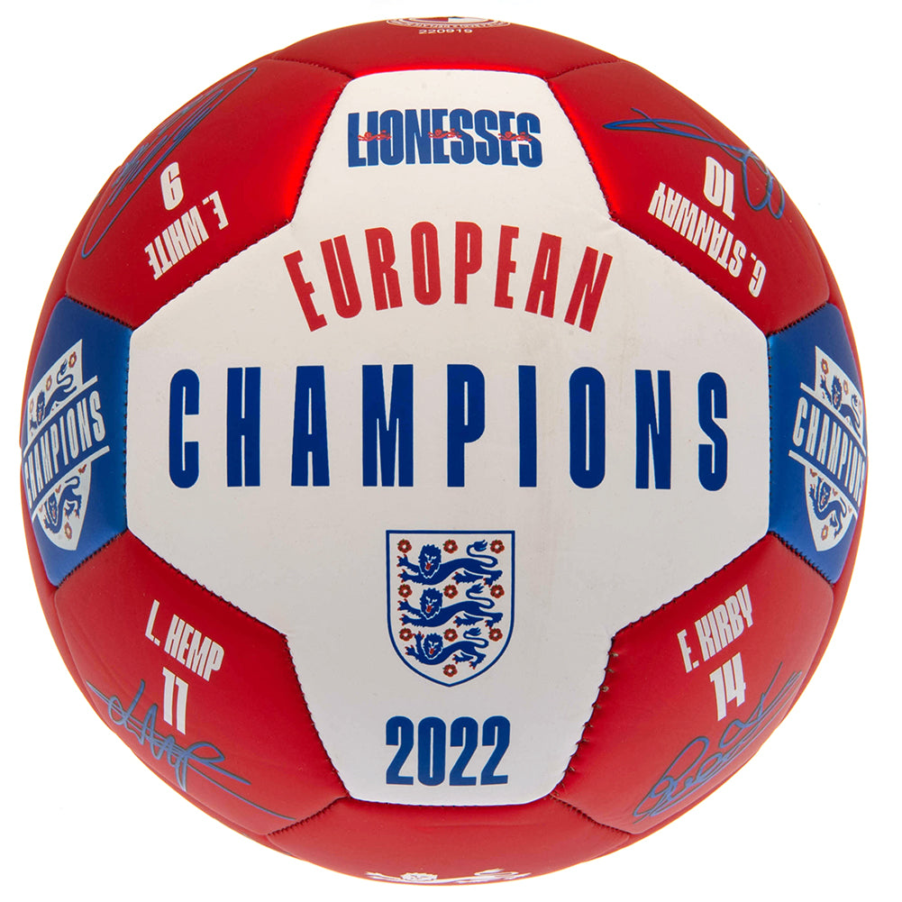 England Lionesses European Champions Signature Football - Officially licensed merchandise.