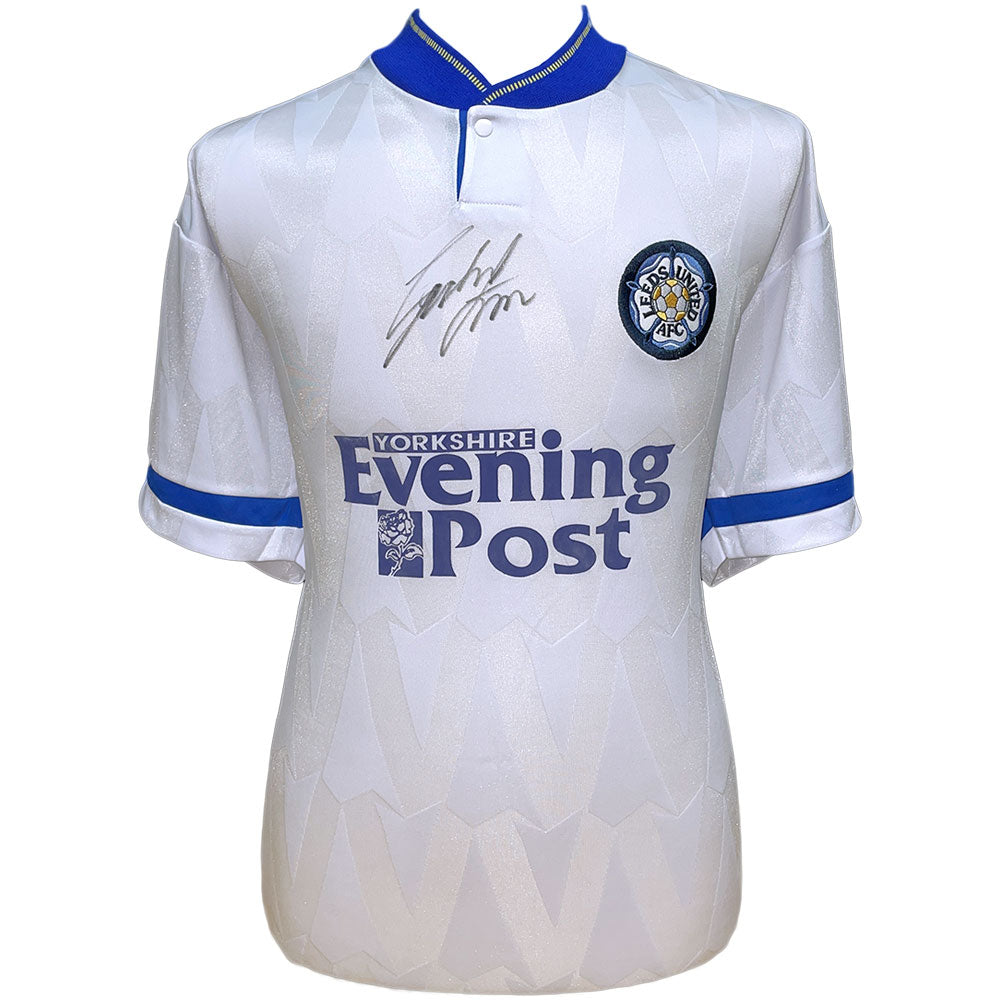 Leeds United FC 1992 Strachan Signed Shirt - Officially licensed merchandise.