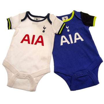 Tottenham Hotspur FC 2 Pack Bodysuit 0-3 Mths LG - Officially licensed merchandise.