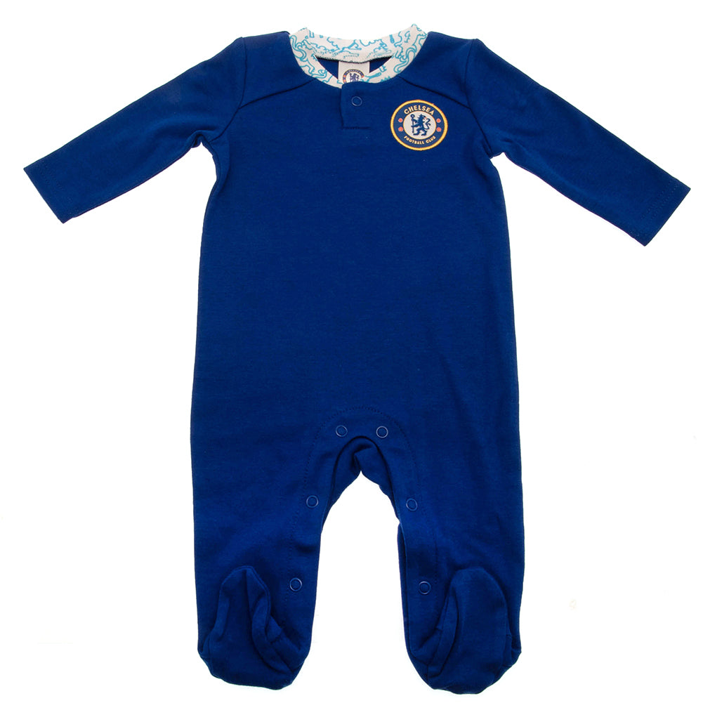 Chelsea FC Sleepsuit 0-3 Mths LT - Officially licensed merchandise.