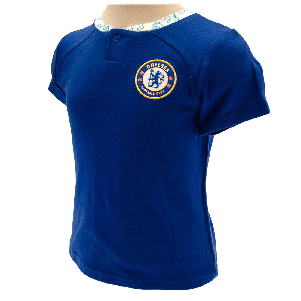 Chelsea FC Shirt & Short Set 6-9 Mths LT - Officially licensed merchandise.
