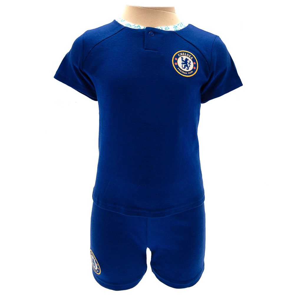Chelsea FC Shirt & Short Set 9-12 Mths LT - Officially licensed merchandise.