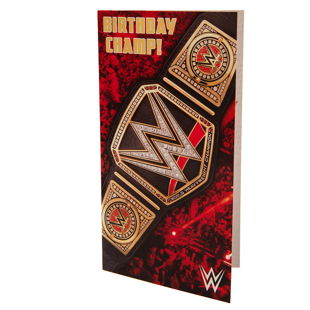 WWE Birthday Card Title Belt - Officially licensed merchandise.