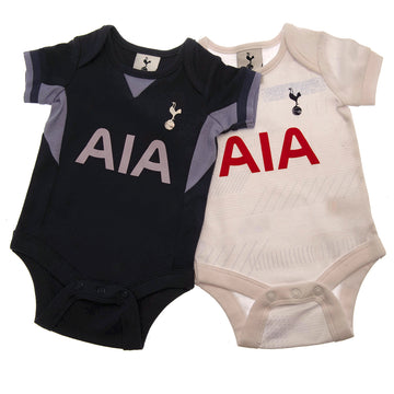 Tottenham Hotspur FC 2 Pack Bodysuit 0/3 mths GD - Officially licensed merchandise.