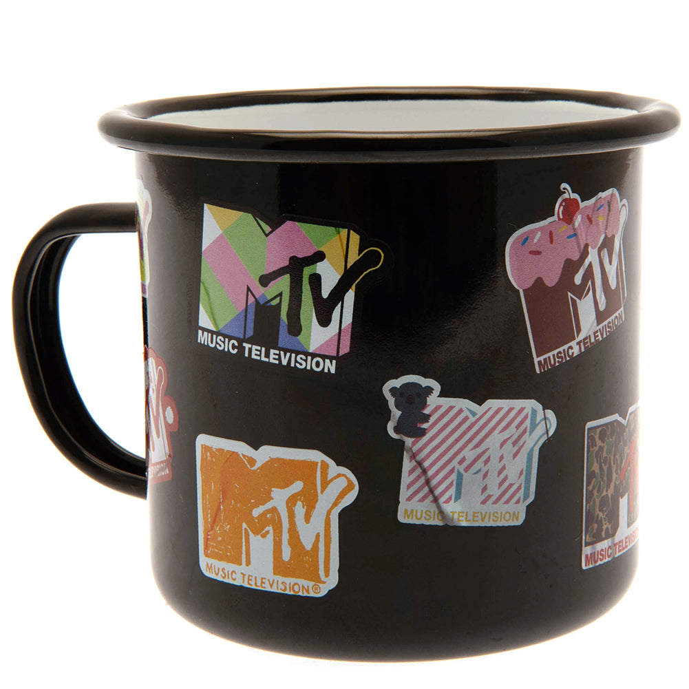 MTV Enamel Mug & Keyring Set - Officially licensed merchandise.