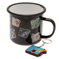 MTV Enamel Mug & Keyring Set - Officially licensed merchandise.