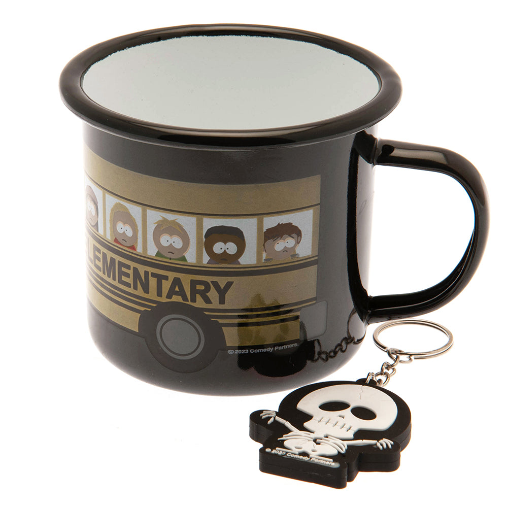 South Park Enamel Mug & Keyring Set - Officially licensed merchandise.