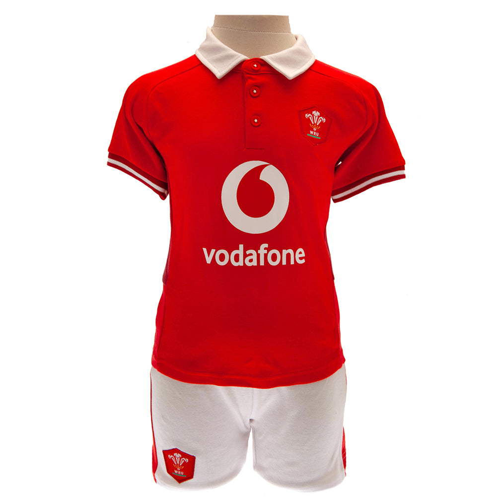 Wales RU Shirt & Short Set 6/9 mths SP - Officially licensed merchandise.