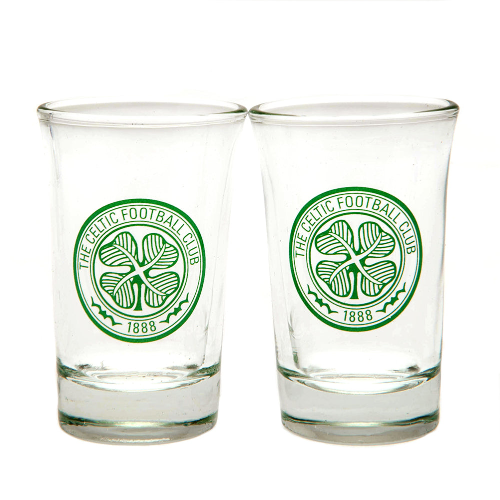 Celtic FC 2pk Shot Glass Set - Officially licensed merchandise.