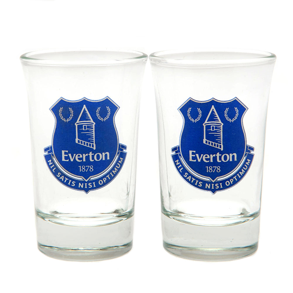 Everton FC 2pk Shot Glass Set - Officially licensed merchandise.