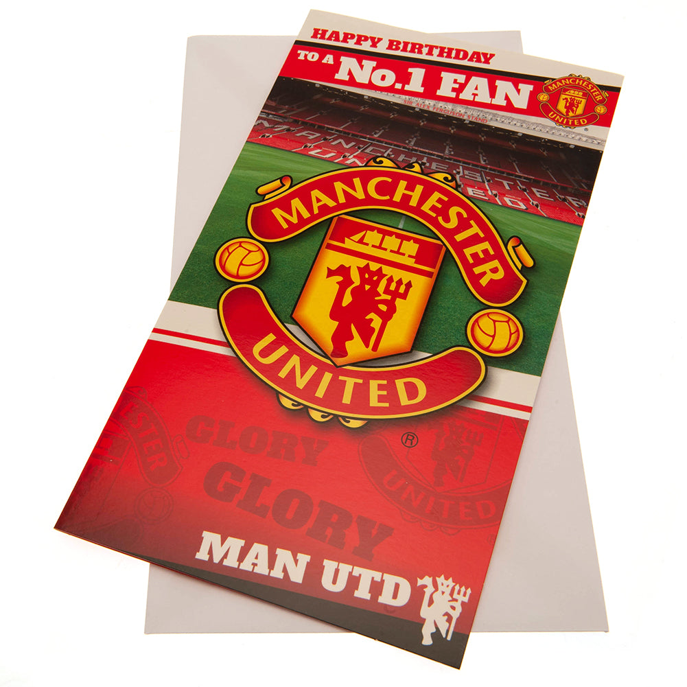 Manchester United FC Birthday Card No 1 Fan - Officially licensed merchandise.