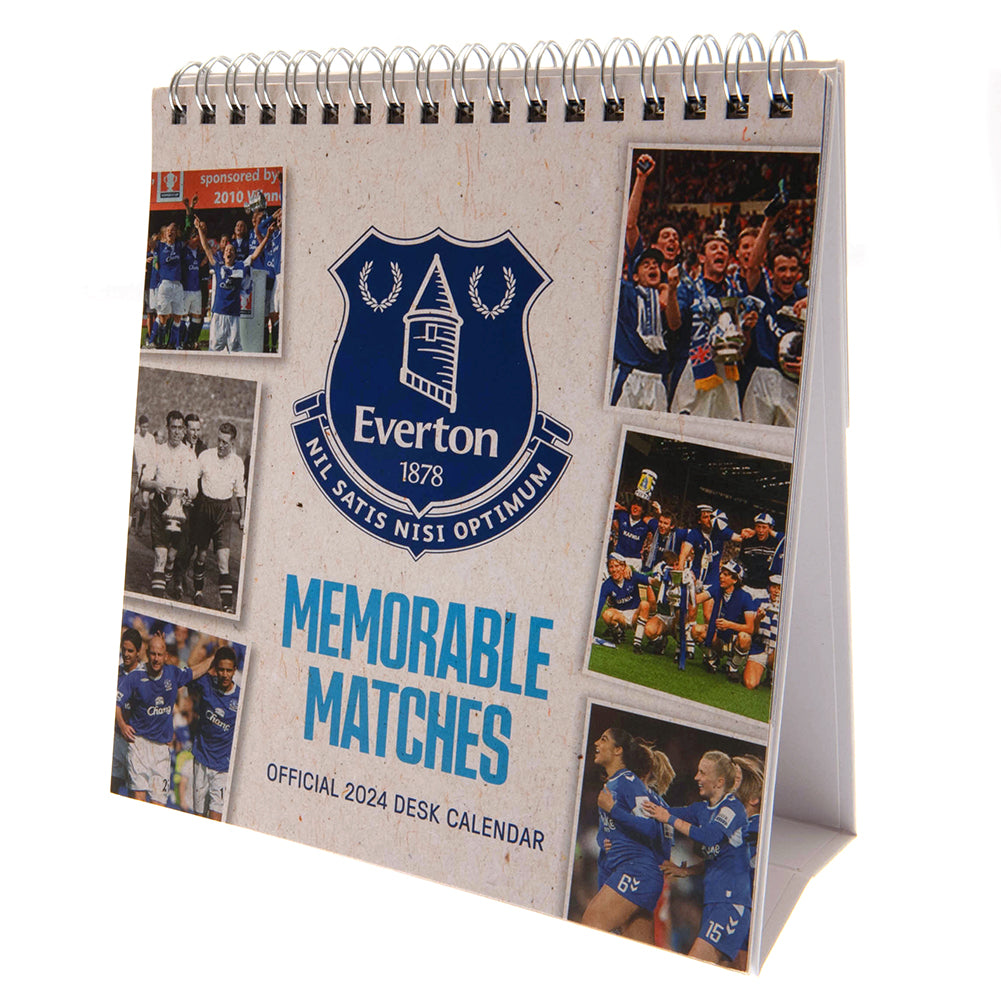 Everton FC Desktop Calendar 2024 - Officially licensed merchandise.