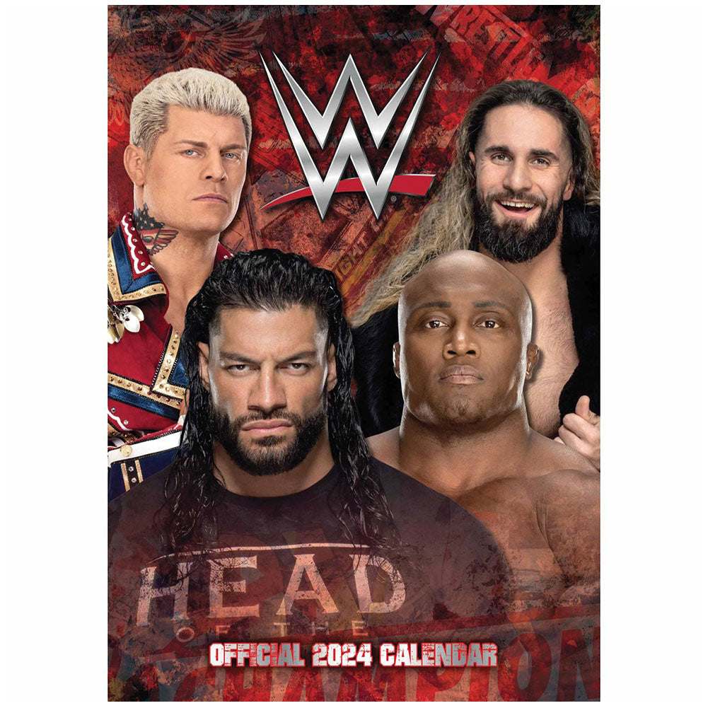 WWE Men A3 Calendar 2024 - Officially licensed merchandise.