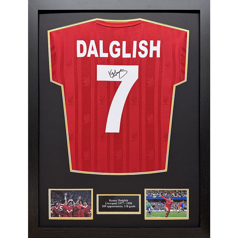 Liverpool FC 1986 Dalglish Signed Shirt (Framed) - Officially licensed merchandise.