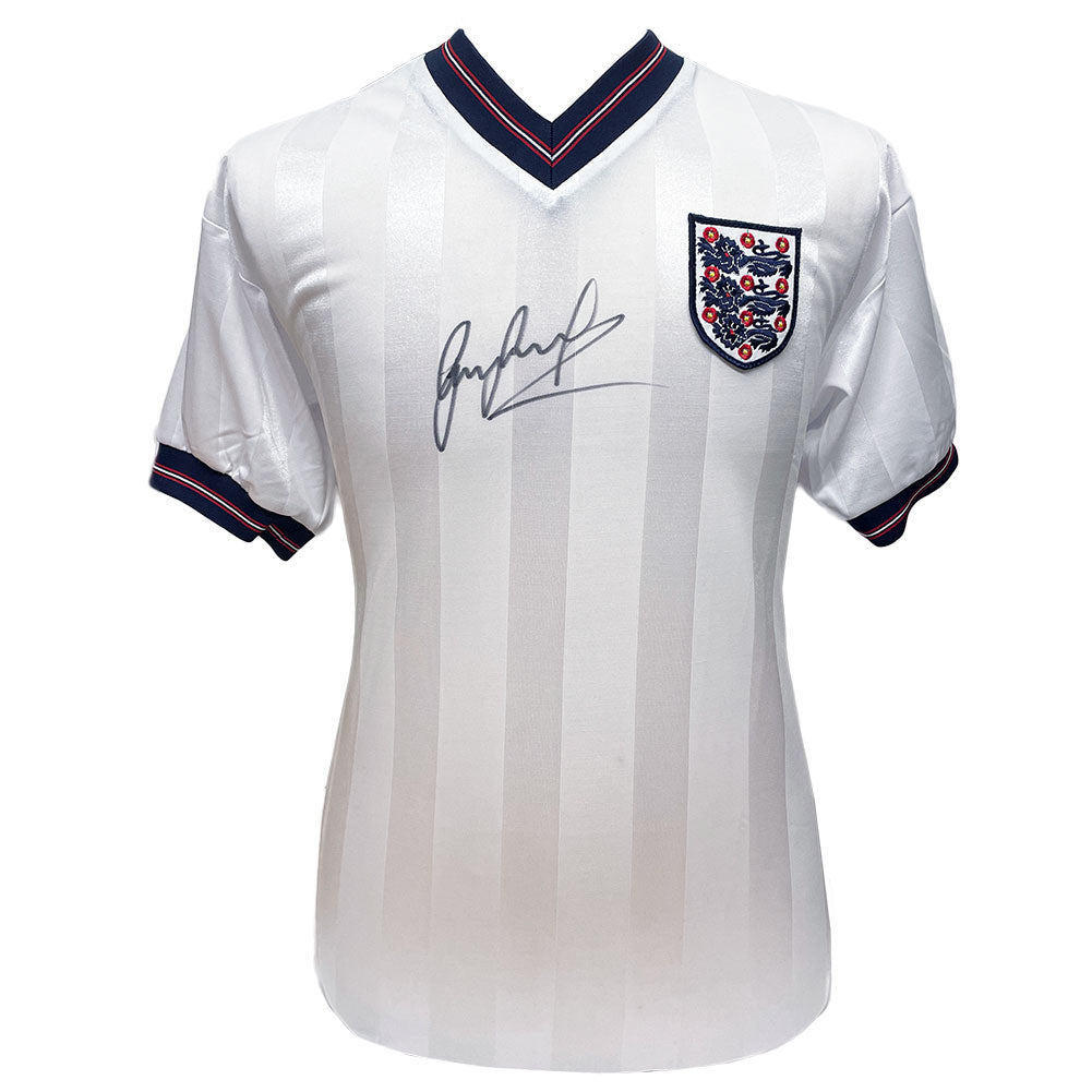England FA 1986 Lineker Signed Shirt - Officially licensed merchandise.