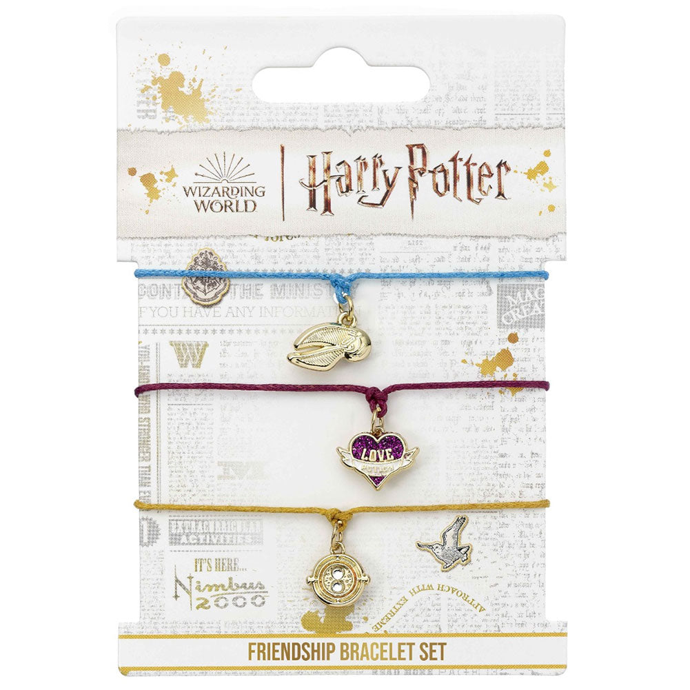 Harry Potter Friendship Bracelet Set Golden Snitch - Officially licensed merchandise.
