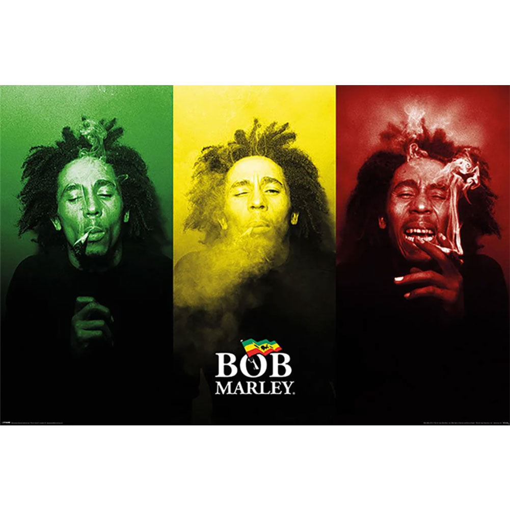 Bob Marley Poster Tricolour 76 - Officially licensed merchandise.