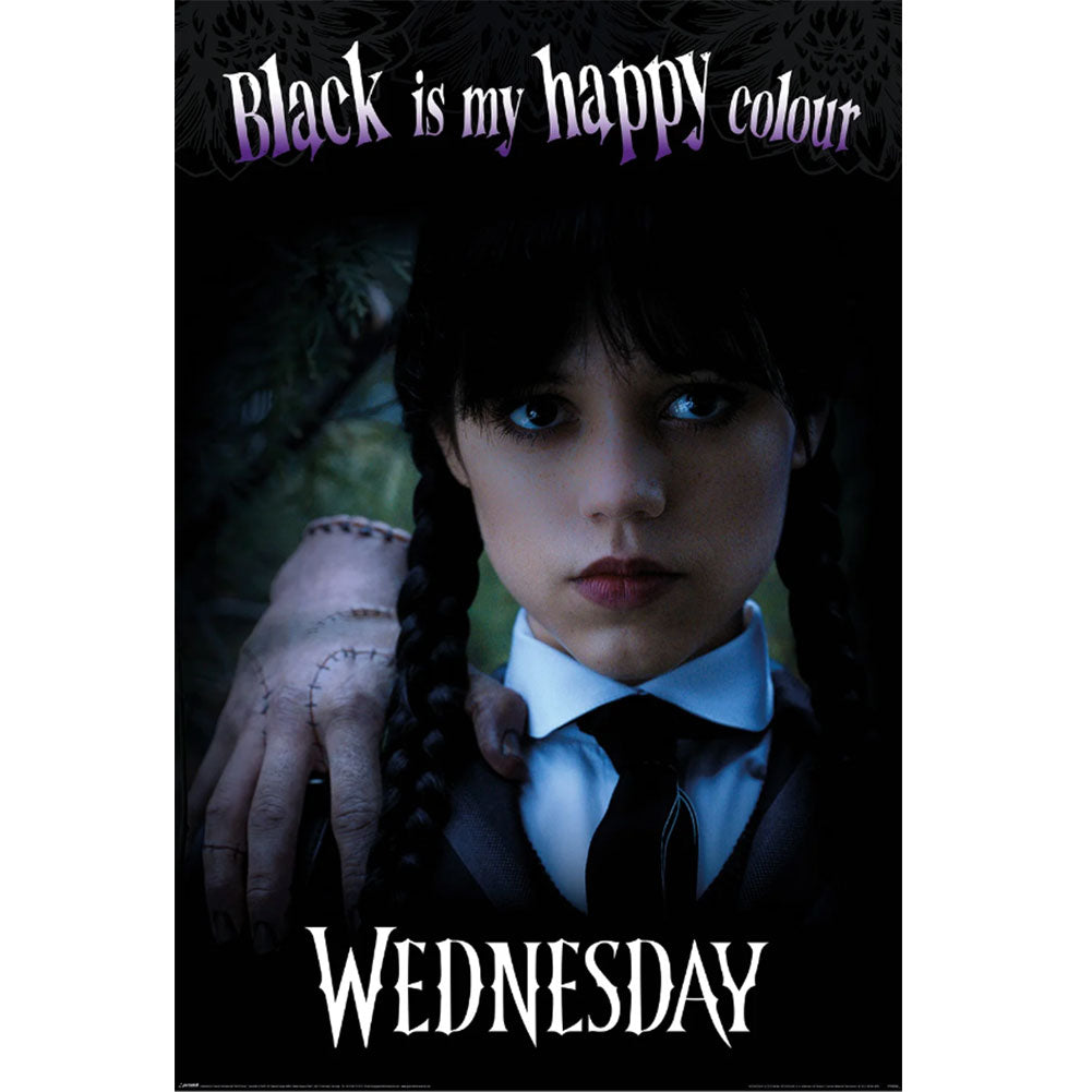 Wednesday Poster Happy Colour 193 - Officially licensed merchandise.