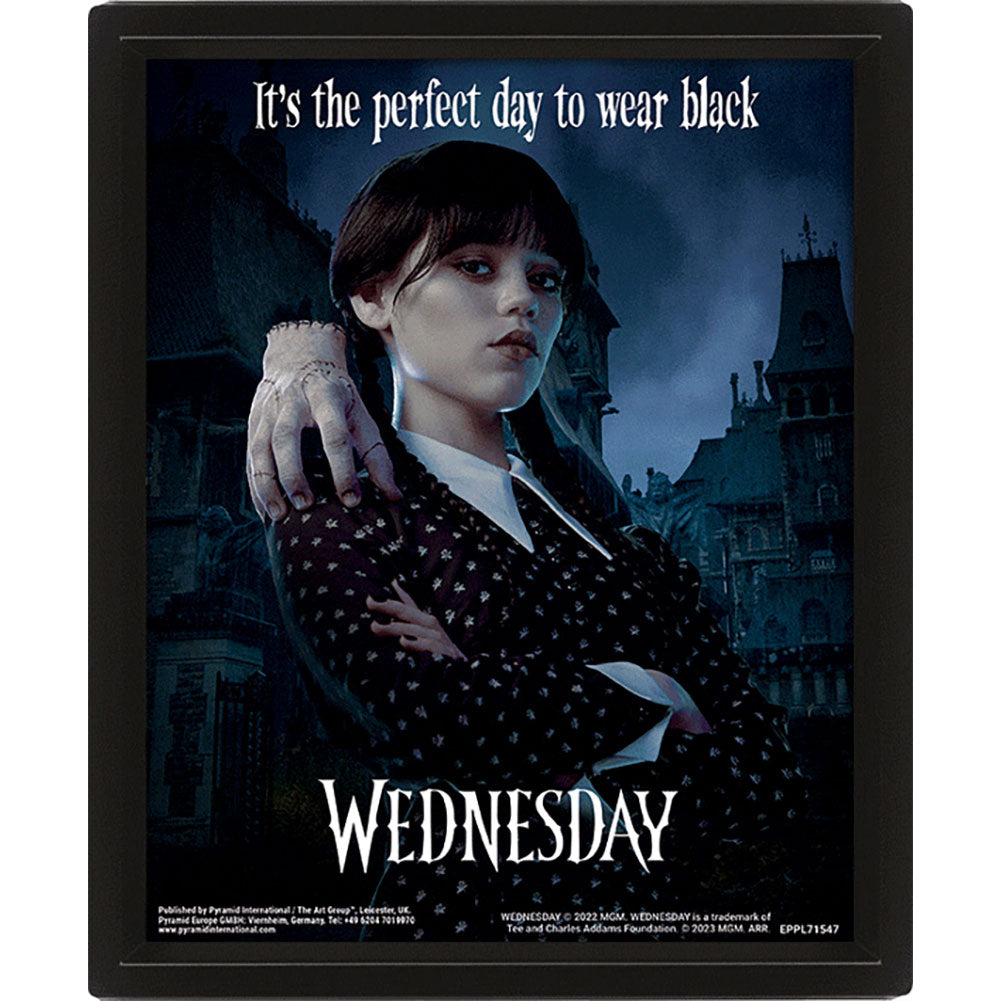 Wednesday Framed 3D Picture - Officially licensed merchandise.