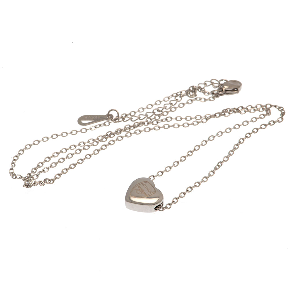 Arsenal FC Stainless Steel Heart Necklace - Neckwear