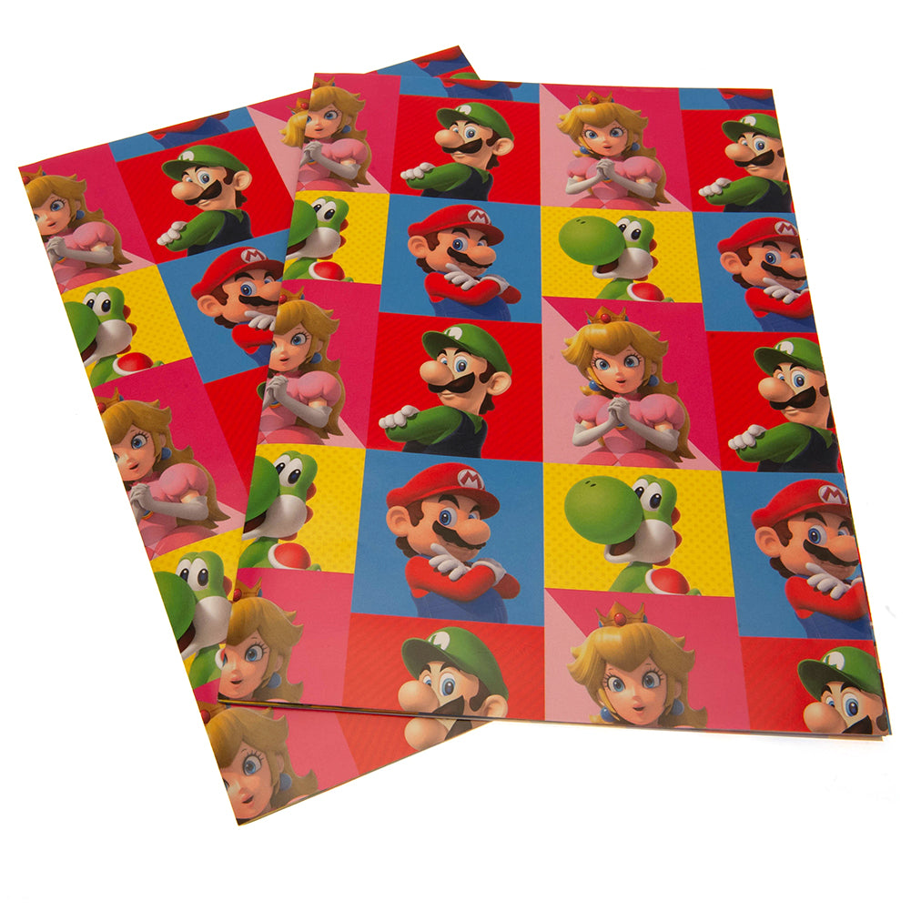 Super Mario Gift Wrap - Officially licensed merchandise.