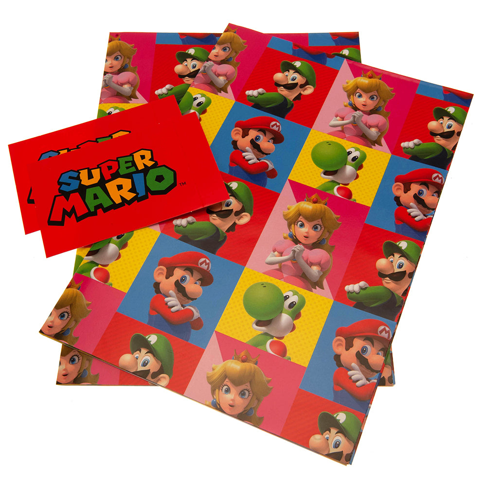 Super Mario Gift Wrap - Officially licensed merchandise.