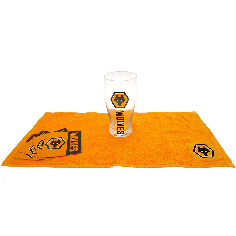 Wolverhampton Wanderers FC Mini Bar Set - Officially licensed merchandise.