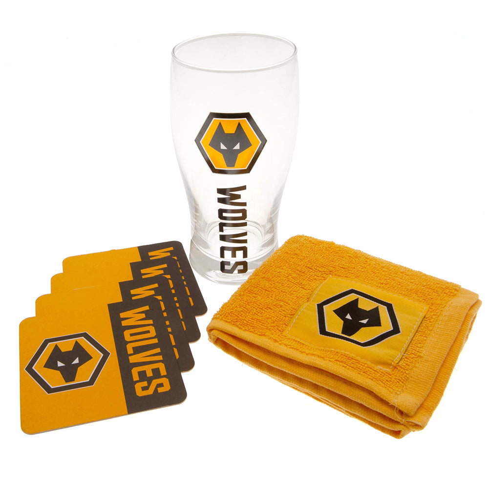 Wolverhampton Wanderers FC Mini Bar Set - Officially licensed merchandise.