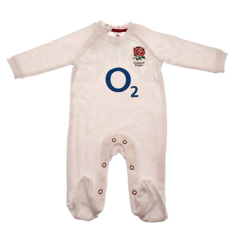 England RFU Sleepsuit 0/3 mths PC - Officially licensed merchandise.