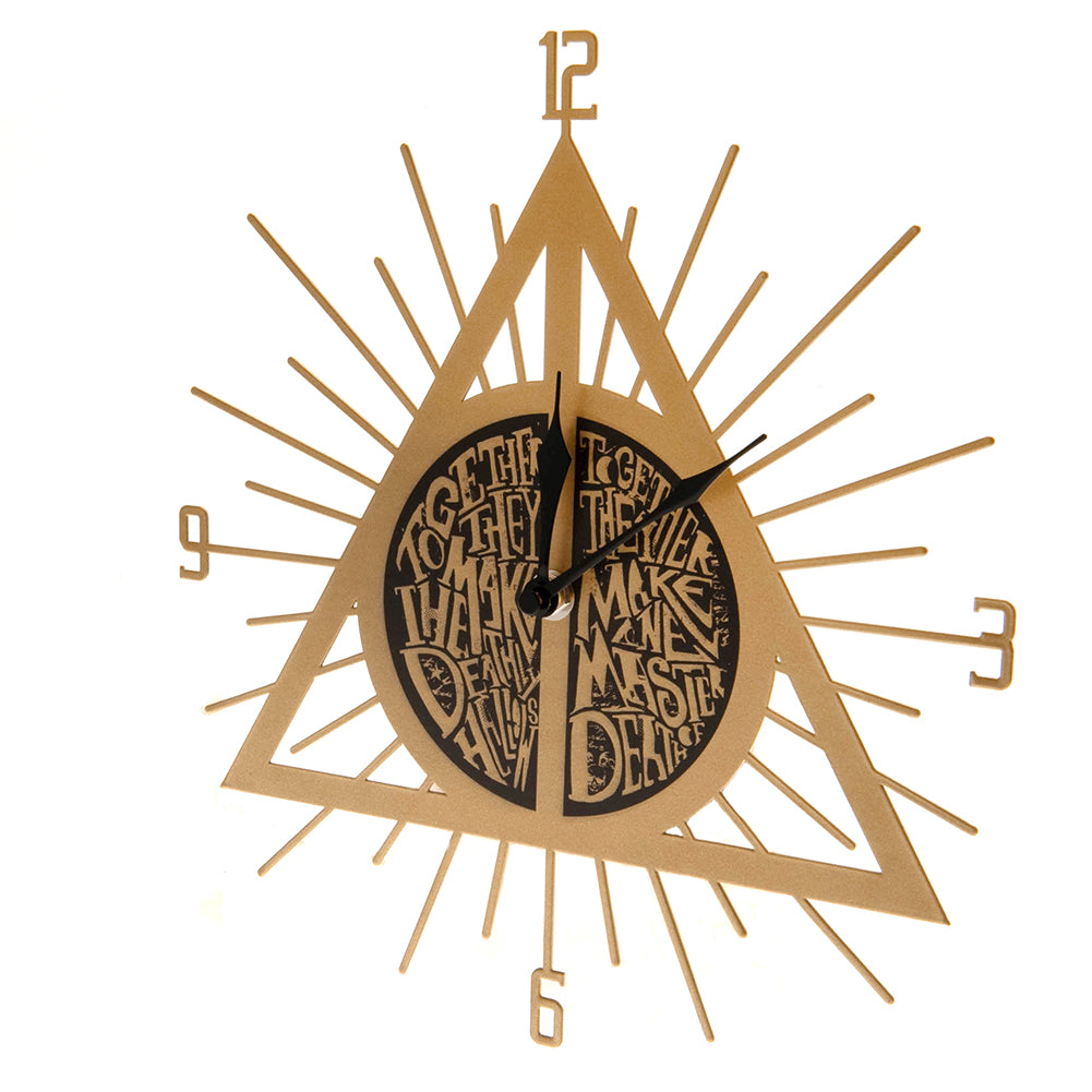 Harry Potter Premium Metal Wall Clock Deathly Hallows - Officially licensed merchandise.