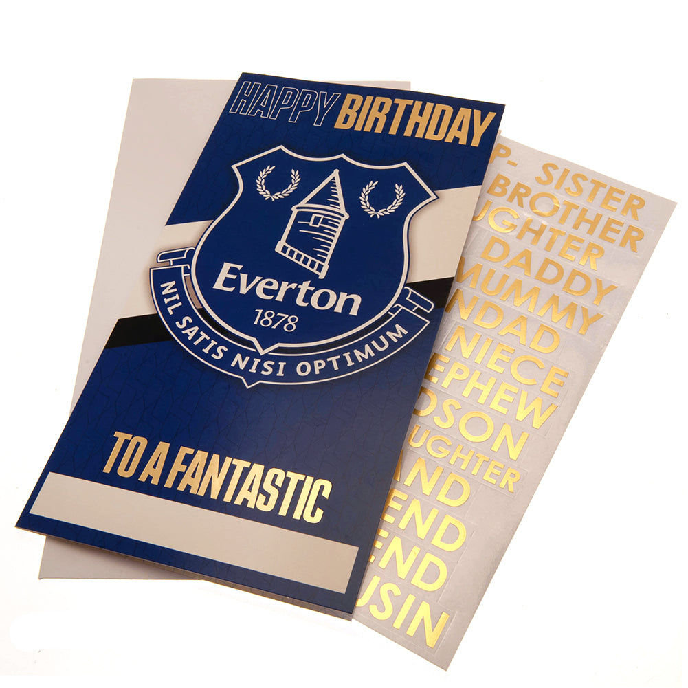 Everton FC Birthday Card Personalised - Officially licensed merchandise.