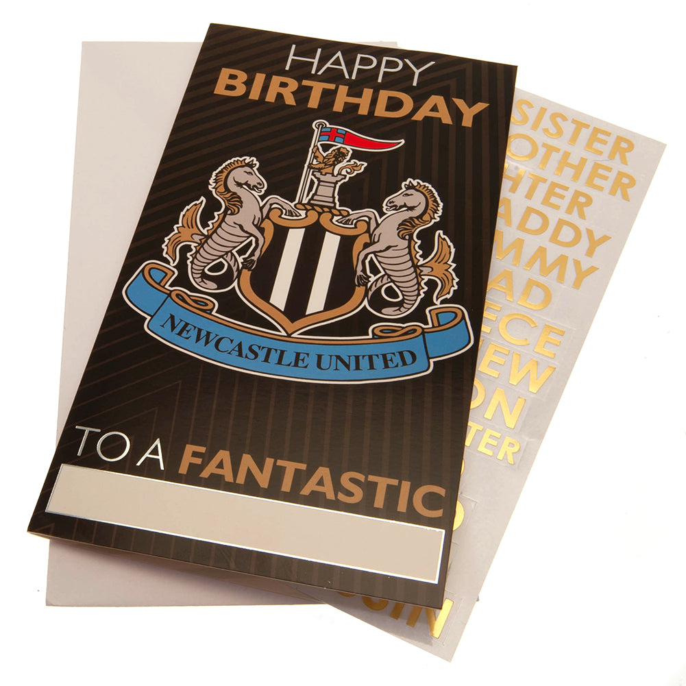 Newcastle United FC Birthday Card Personalised - Officially licensed merchandise.