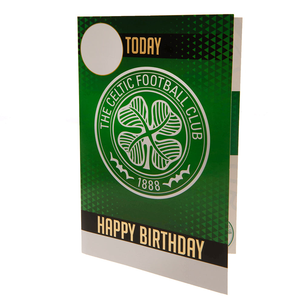 Celtic FC Birthday Card With Stickers - Officially licensed merchandise.