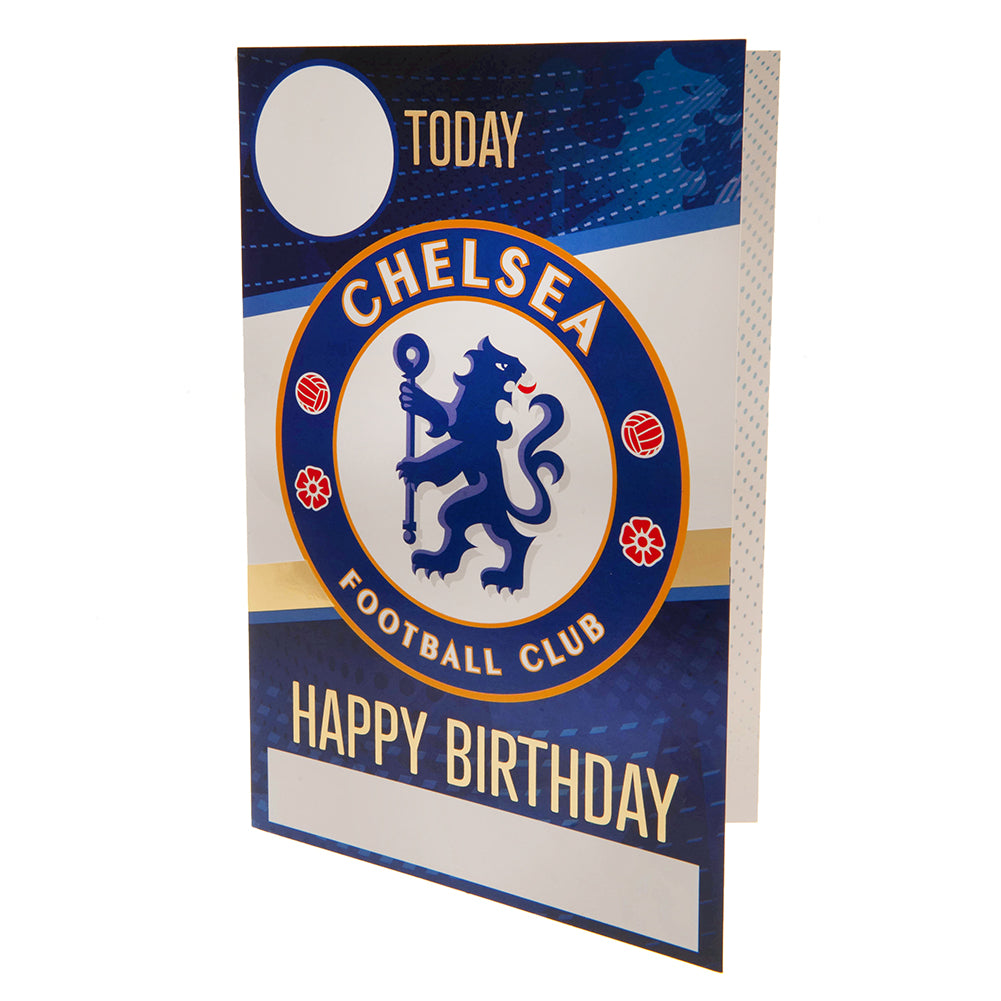 Chelsea FC Birthday Card With Stickers - Officially licensed merchandise.