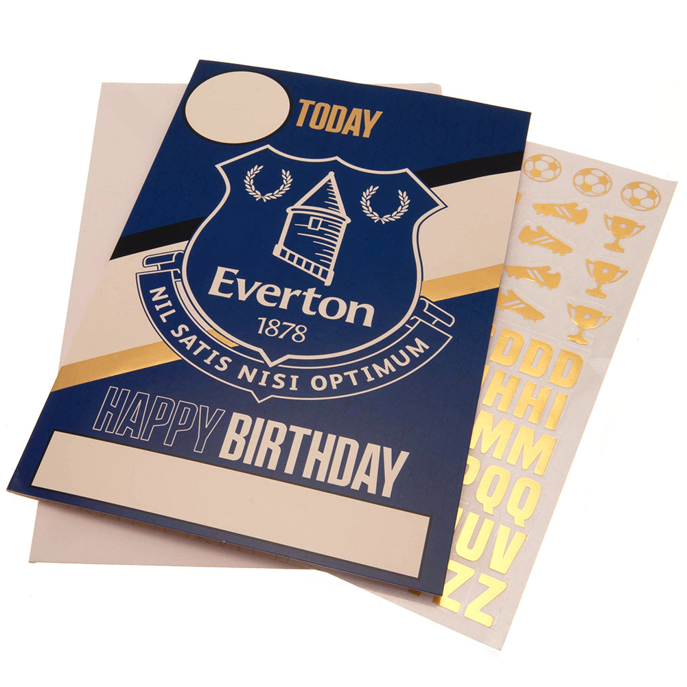 Everton FC Birthday Card With Stickers - Officially licensed merchandise.