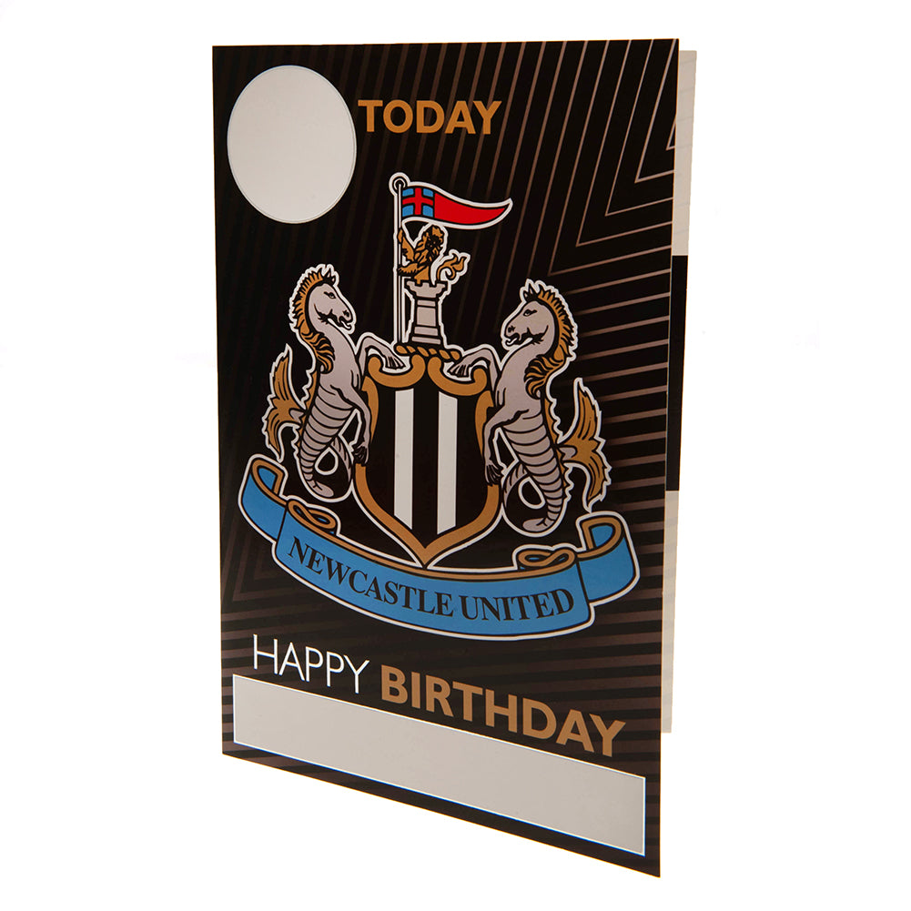 Newcastle United FC Birthday Card With Stickers - Officially licensed merchandise.