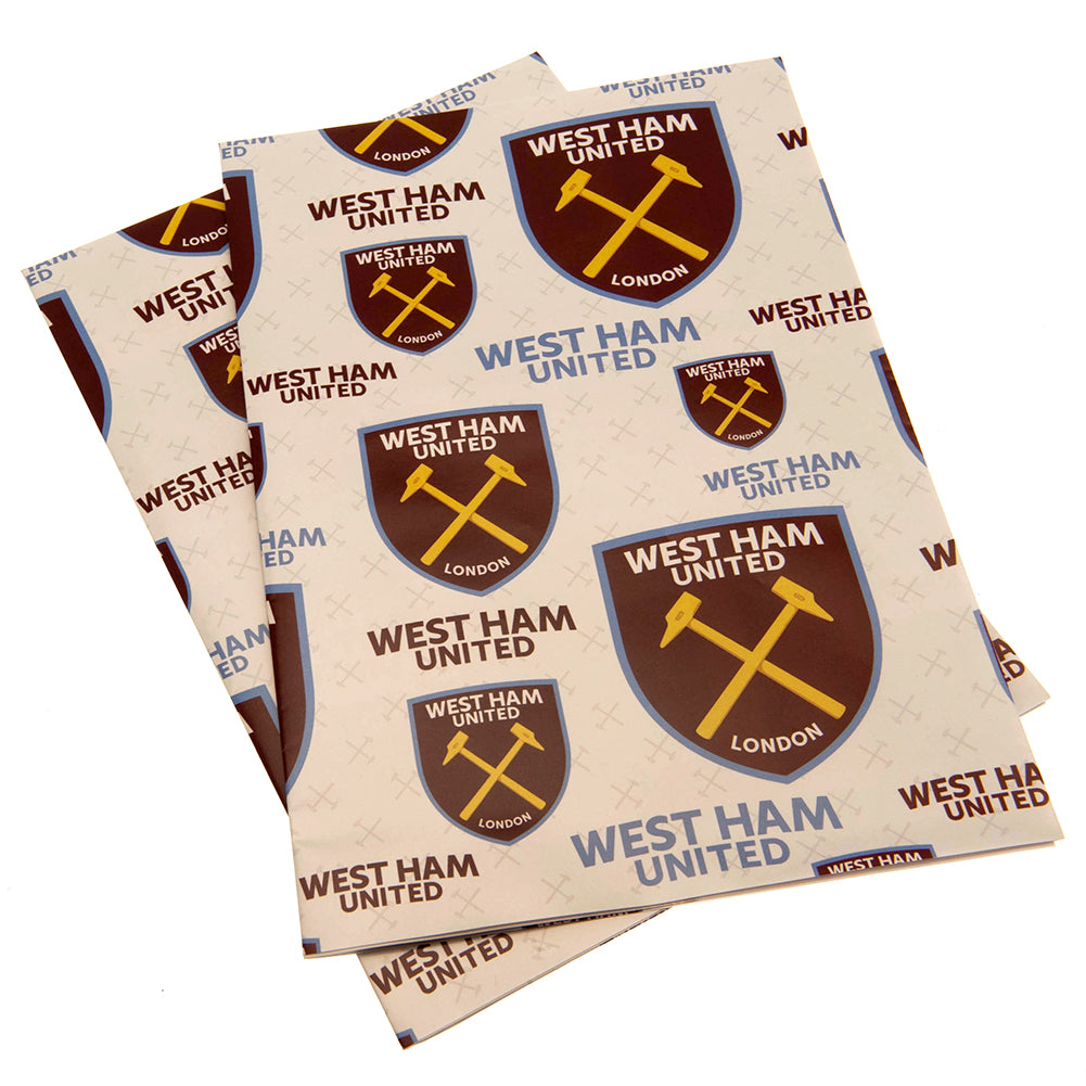 West Ham United FC Gift Wrap - Officially licensed merchandise.