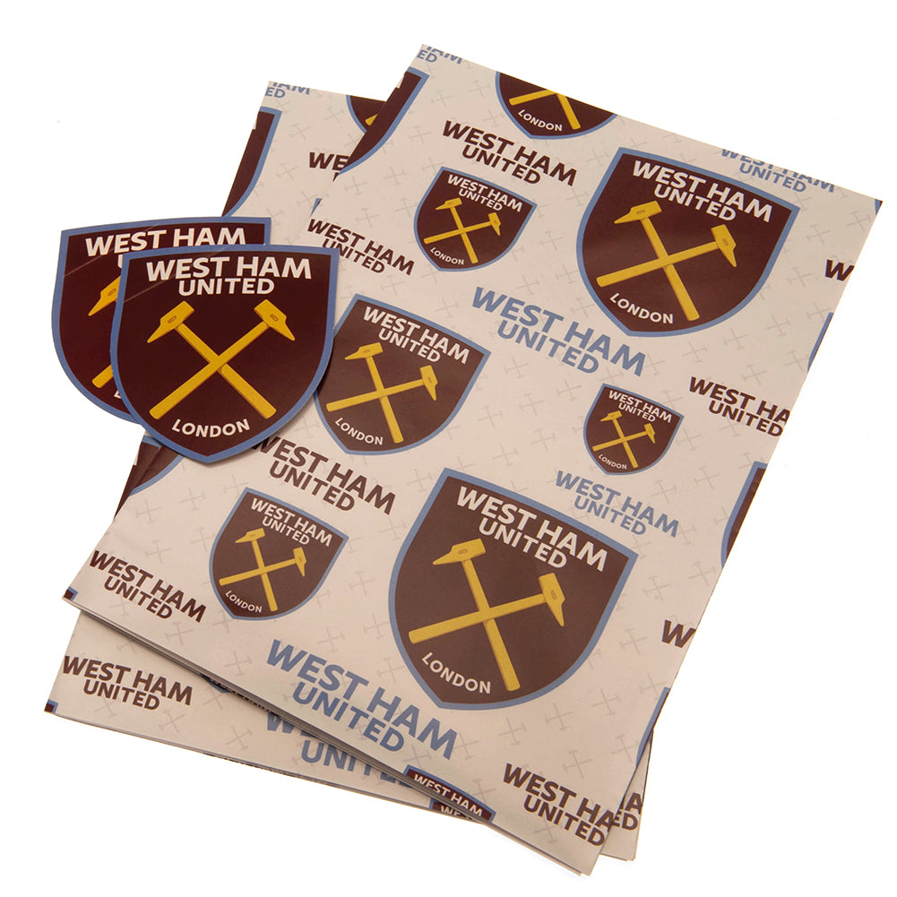 West Ham United FC Gift Wrap - Officially licensed merchandise.