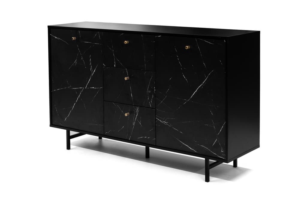 Veroli 01 Sideboard Cabinet 150cm Black Living Sideboard Cabinet 